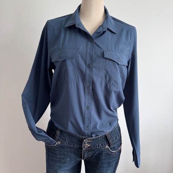 Eddie Bauer - Blue Long Sleeves Button Down Shirt - Picture 1 of 12